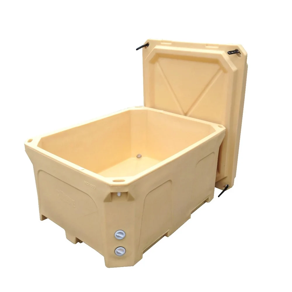 Modern Style Live Fish Storage Container Large Capacity PU Insulated Fish Transport Totes Cooler Box for Food Storage