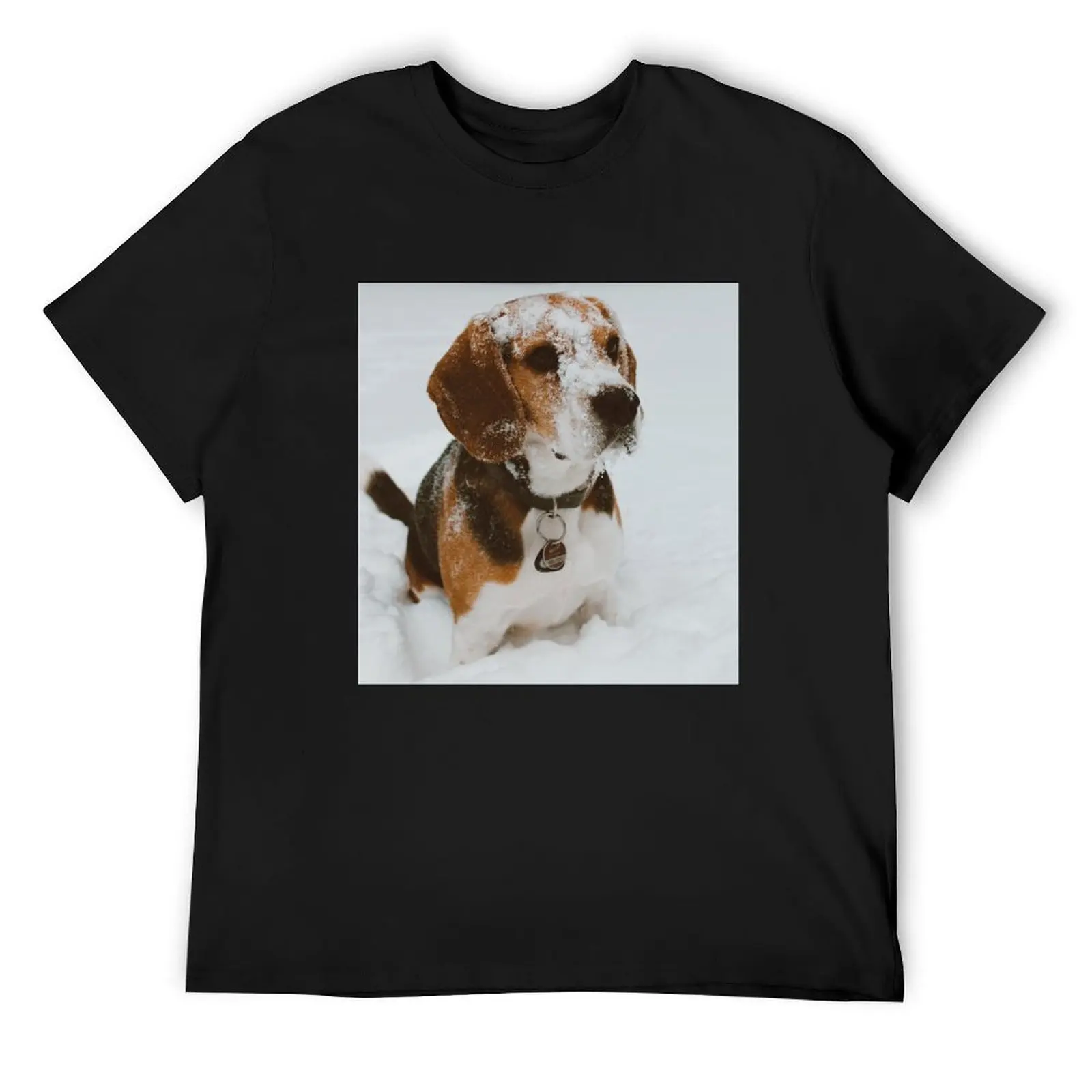 

beagle with ice T-Shirt anime figures summer clothes oversized t shirt plain men t shirts high quality