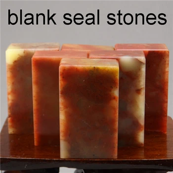 Uncarved, dikdörtgen doğal geleneksel çin damga boyama kaligrafi Shoushan taş kesme malzemeleri 1.5*3cm