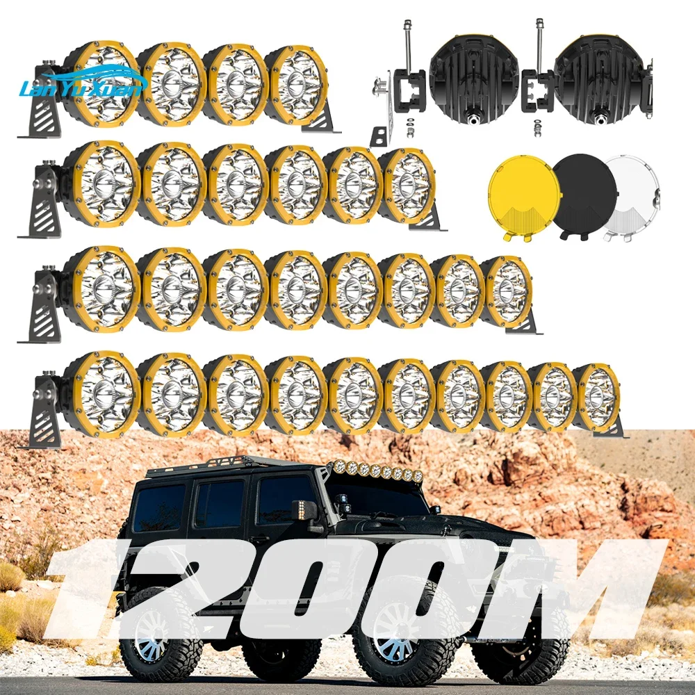 E-Mark Long Distance 2000M Combo Spot Beam 22 32 42 50 Inch Roof Led Offroad Light Bar 52 Inch Led Light Bars For Jeep Trucks