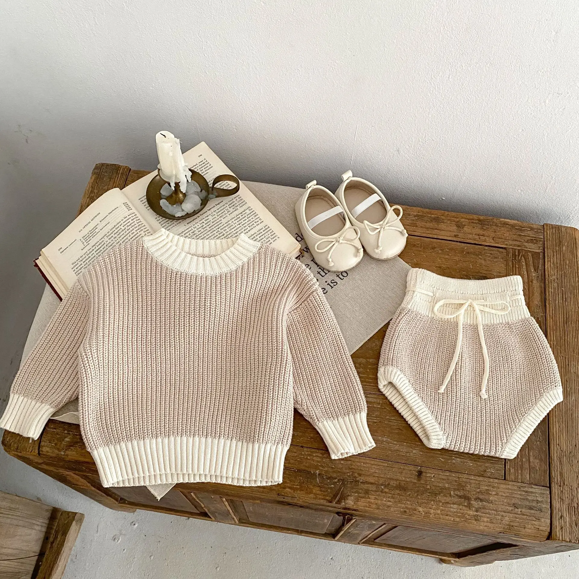 Instagram autumn and winter new fashion single item sweater set for infants and young children 0-3 years old, boys and girls, be