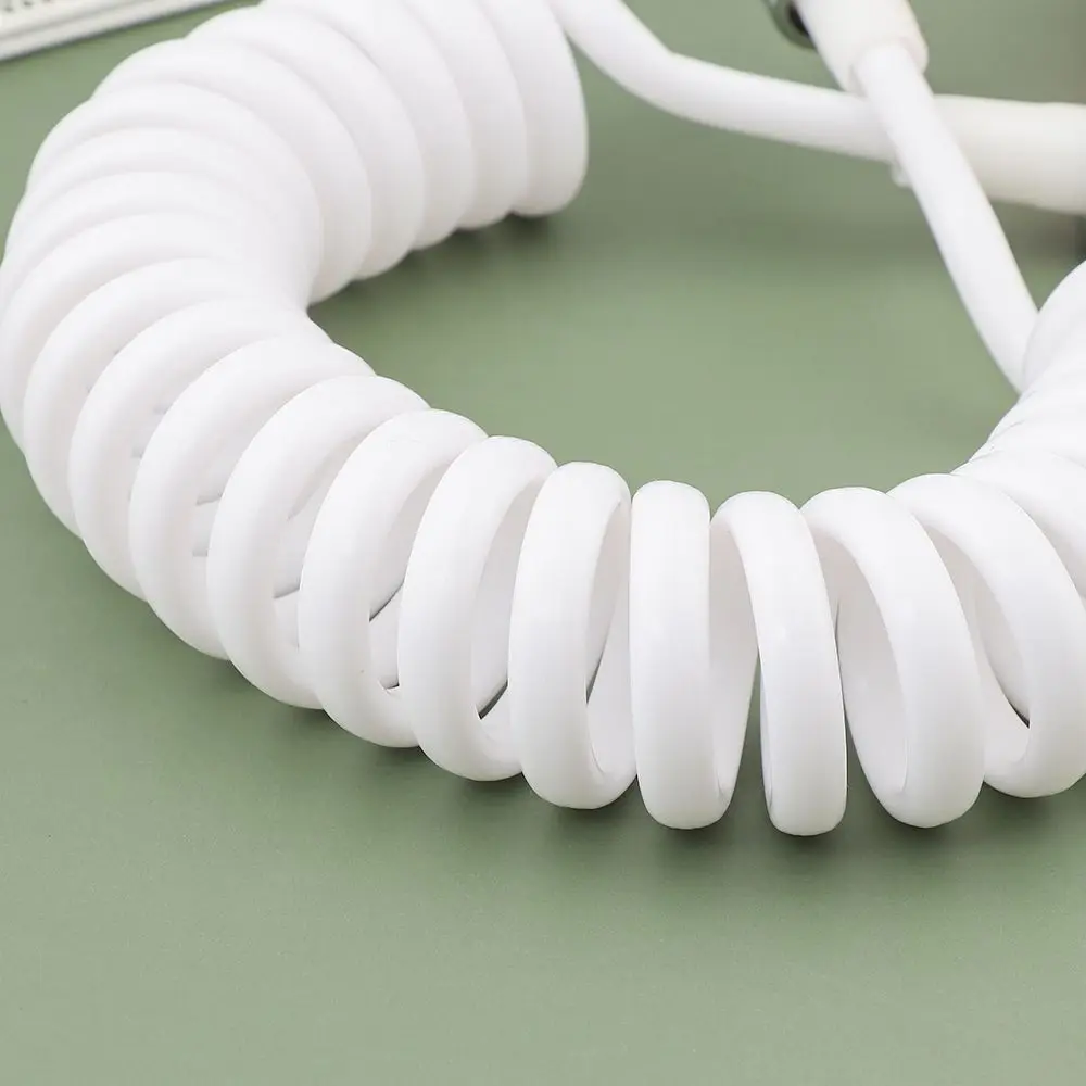 قابل للسحب خط الهاتف نمط مرنة مكافحة التفاف بيديه للحمام حمام البخاخ ربط الأنابيب الربيع دش خرطوم السباكة المياه #3