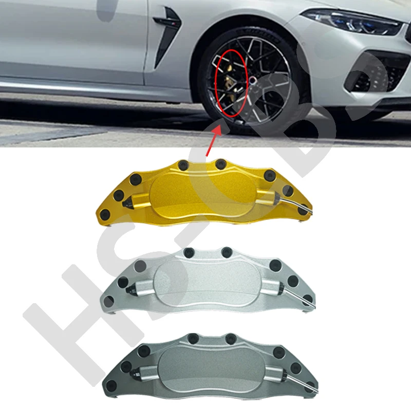 4PCS Metal Car Front Rear Brake Caliper Covers Disc Shell Stickers For Toyota Crown Reiz Corolla Camry Odyssey City Accord Acura