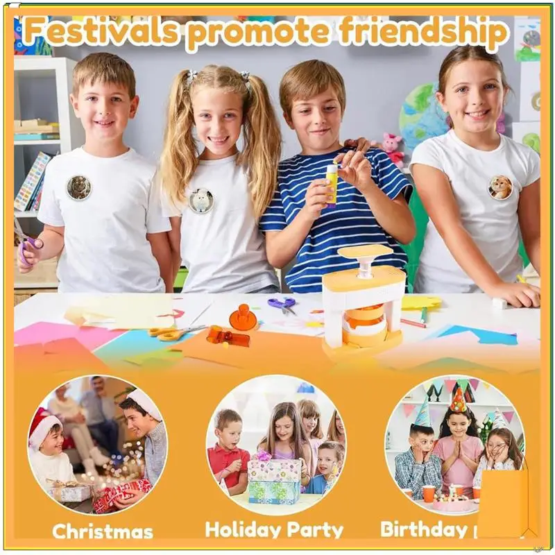 آلة صنع الشارات L52A، صانع الدبوس الصلب، مجموعة ثقب شارة آلة Creativepress، صانع شارة الدبوس سهل الاستخدام للأطفال