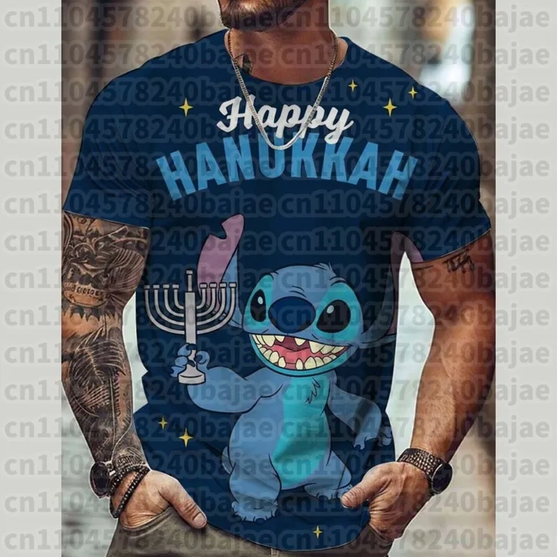 Disney Lilo Stitch 3D Printed T-shirts for Men Women O-neck Short Sleeve Casual Comfortable  Boys Girls Street Fashion Summer