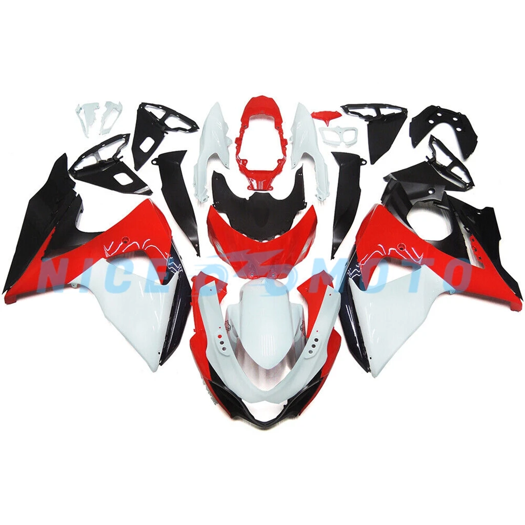 Motorcycle Aftermarket Parts set for Suzuki GSXR1000 2009 2010 2016 K9 11 12 13 14 15 GSX-R1000  white/red Fairings kit
