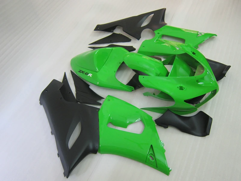 Plastic fairing kit for Kawasaki ZX6R 2005 2006 Parts 05 06 Ninja 636 green black fairings bodywork set S244