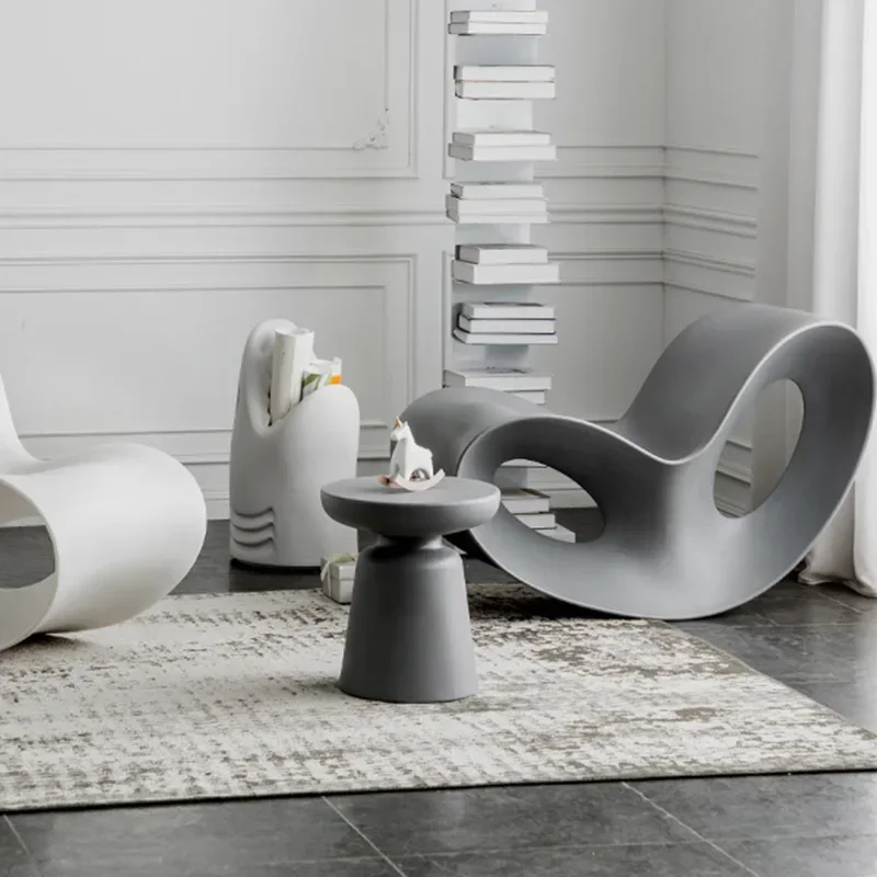 

Creative fiberglass leisure seat simple tumbler sitting area entertainment lazy nap living room rocking reclining chair