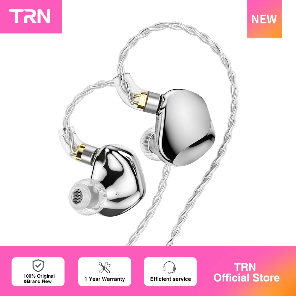 TRN VX PRO+ 하이브리드 메탈 8BA+1DD 드라이버 인이어 이어폰 인이어 모니터 헤드폰 스포츠 헤드셋 교체형 이어폰