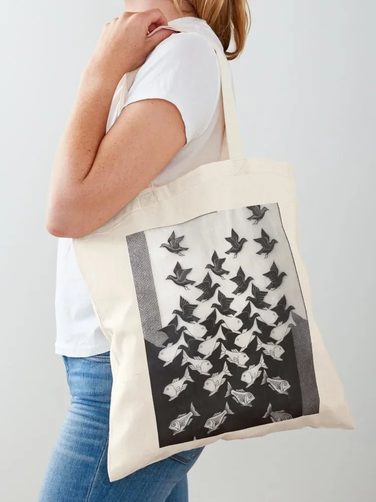 

Sky and Water II by M.C. Escher Tote Bag sac pour femme cute pouch bag shopping cart bags tote bag canvas
