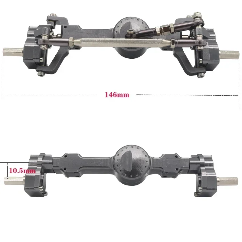 MN Aluminiumlegierung CNC eloxierte Vollmetall-Portalachse vorne hinten für 1/12 MN MN99S MN98 D90 D91 D99 D99S MN90 RC Car Upgrade