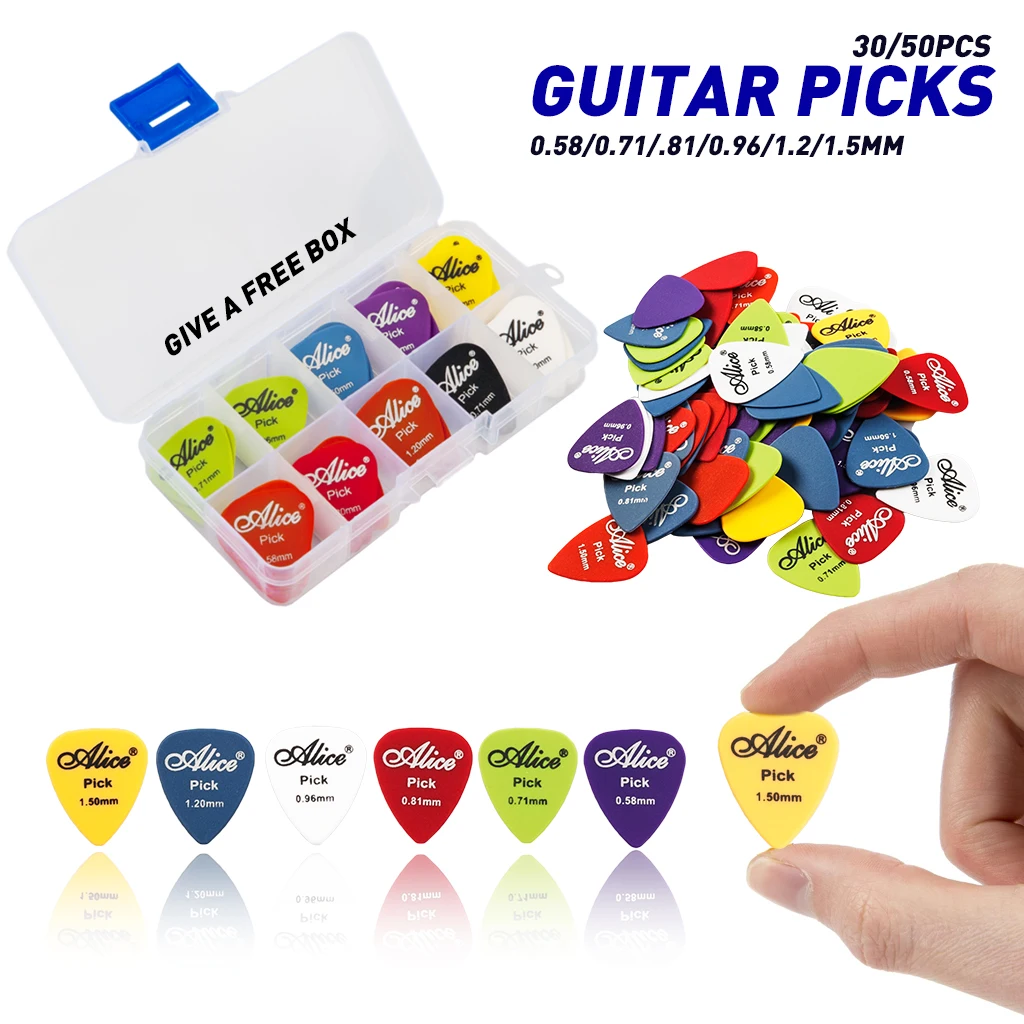 

Assorted Acoustic Guitar Picks Folk Classic Gitar Ukulele Picks Plectrums Alice Guitar Pick Random Thickness Guitar Accessories