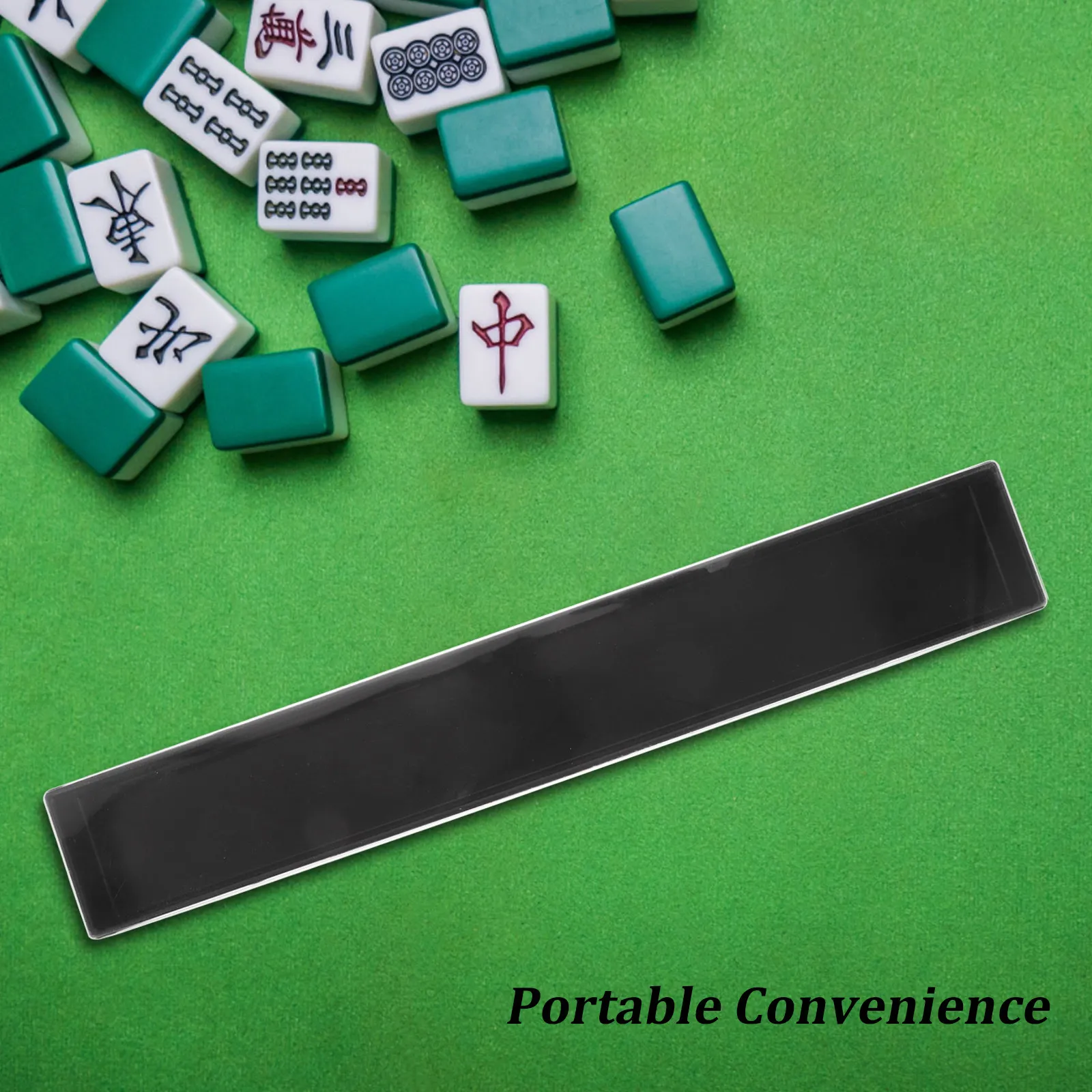 Mahjong Tray Premium Bamboo Material Smooth Surface Anti Slip Bottom Mahjong Tile Sorting and Playing Aid Accessory