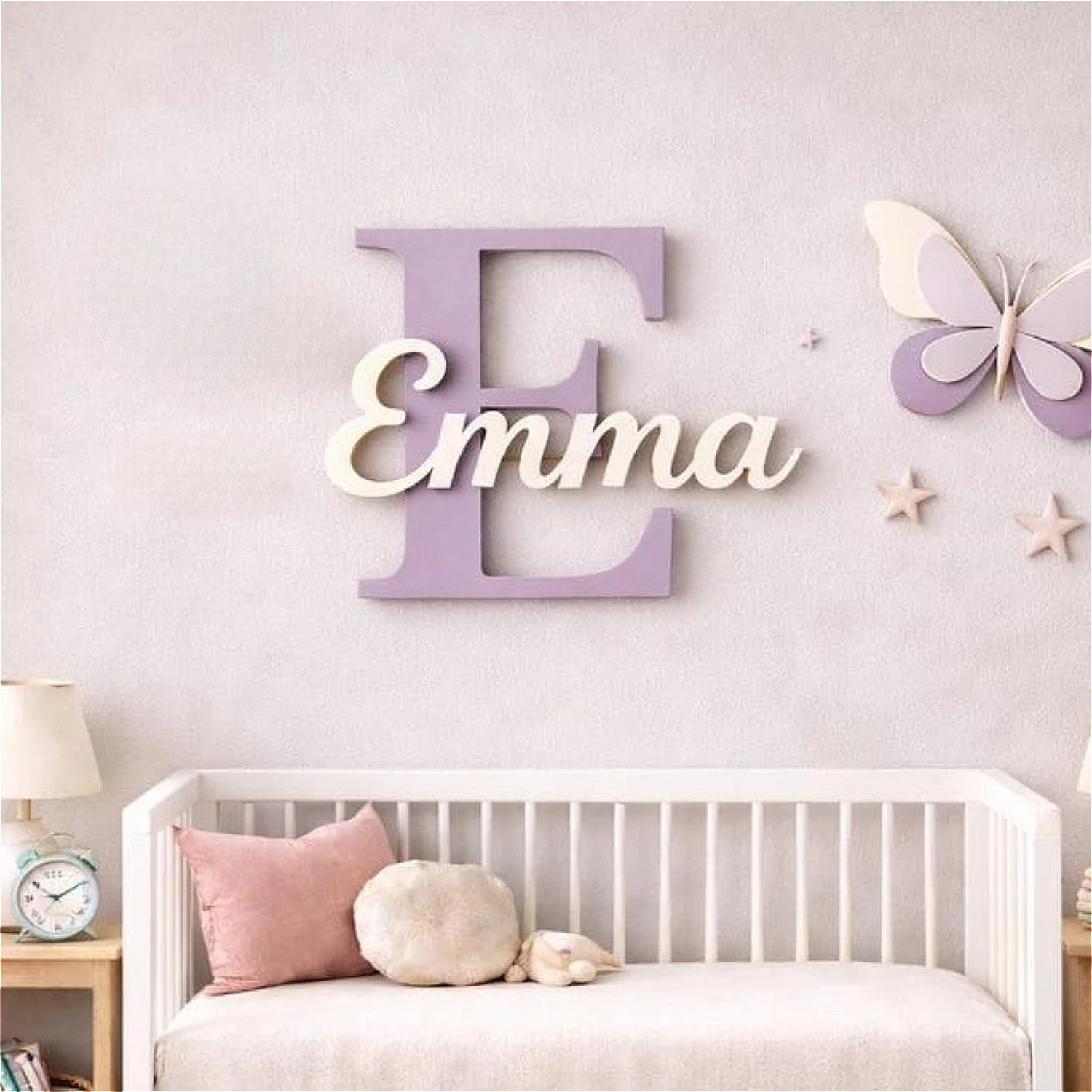 1pc Wooden Double-layer Letter Door Sign, Customized Name/letter,Personalized Children's Room Decoration,Baby Name Sign image 4