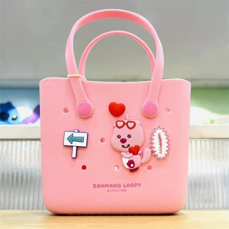 Miniso Kawaii Loopy Handbag Bento Bag Beach Bag Waterproof Cartoon Portable Fashion Cute Girls Gift Birthday Gift For Girlfriend