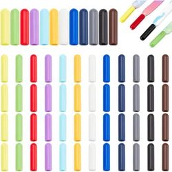 48pcs 12 Colors Shoelace Tips, Plastic Shoelace Head Cord End Cap Shoelace Ends Replacement for Jewelry Making Sneakers