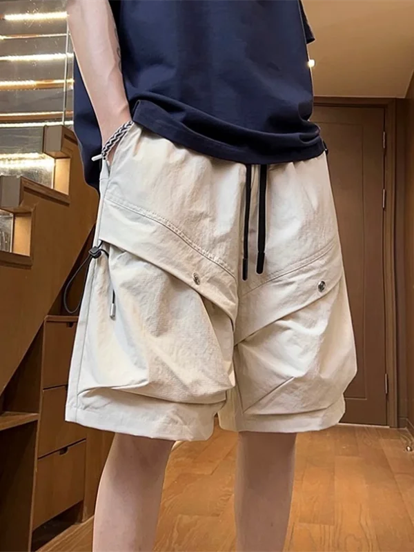

Men's Workwear Shorts Summer Trendy High Street Large Pocket American Sport High End Casual Five-Quarter Beach Pants