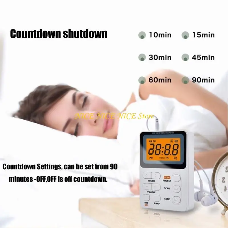 Affichage numérique Radio Pocket / FM avec écran LCD PORT des écouteurs