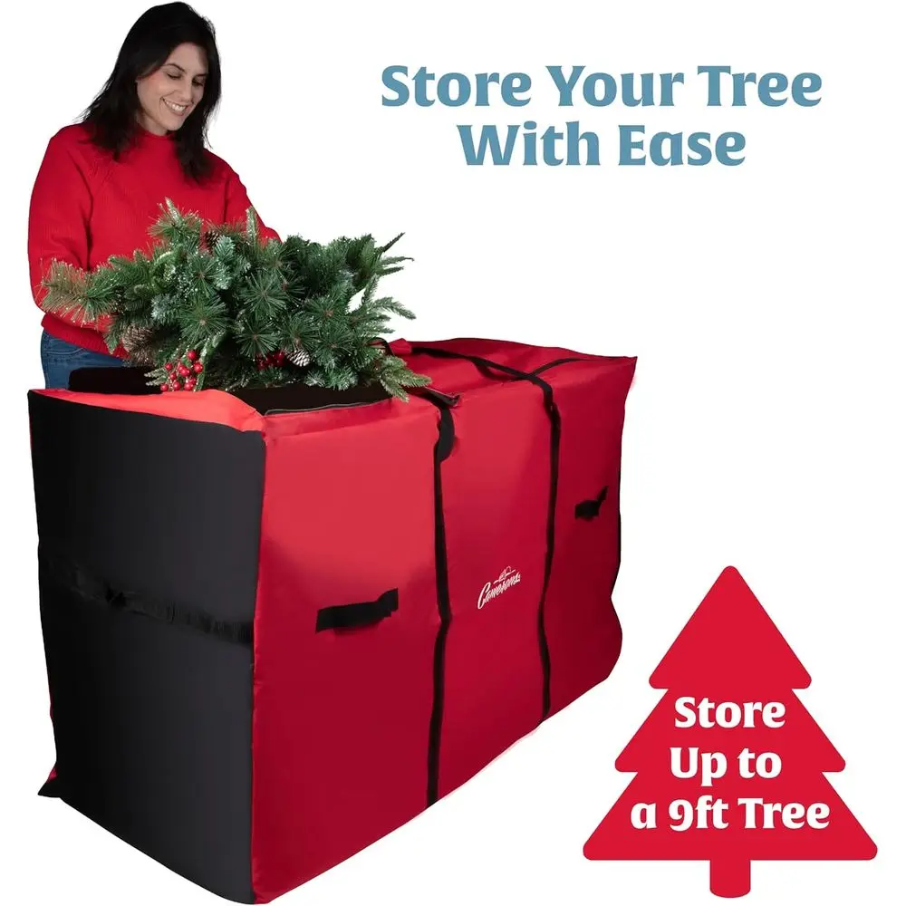 Rollende kerstboomtas met wielen, biedt plaats aan 9ft kunstbomen, robuuste opslag, 58x24x34