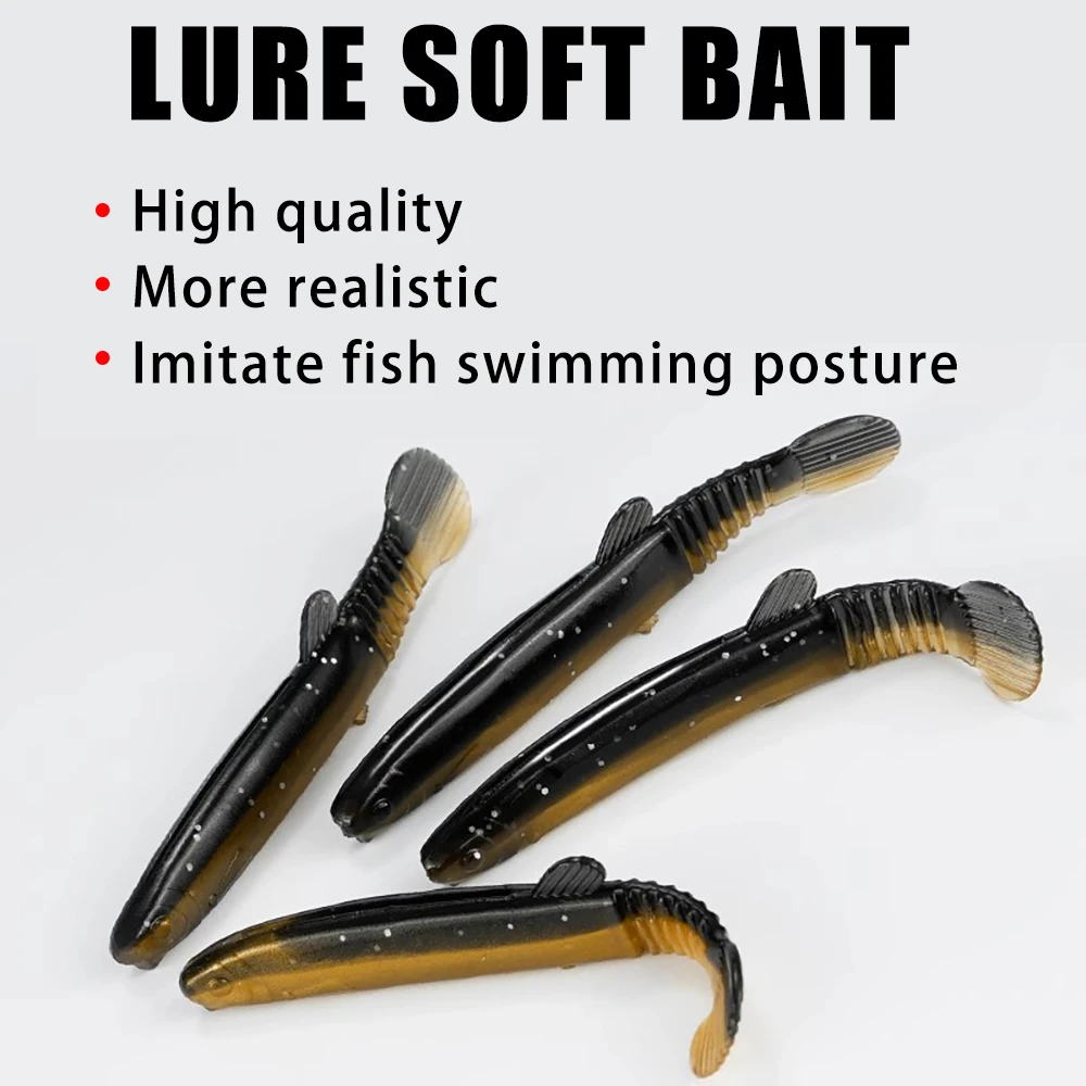 

10Pcs Loach Bait 7cm Silicone Soft Simulation Fishing Lures Bionic Swimming Lure Bass Swimbaits