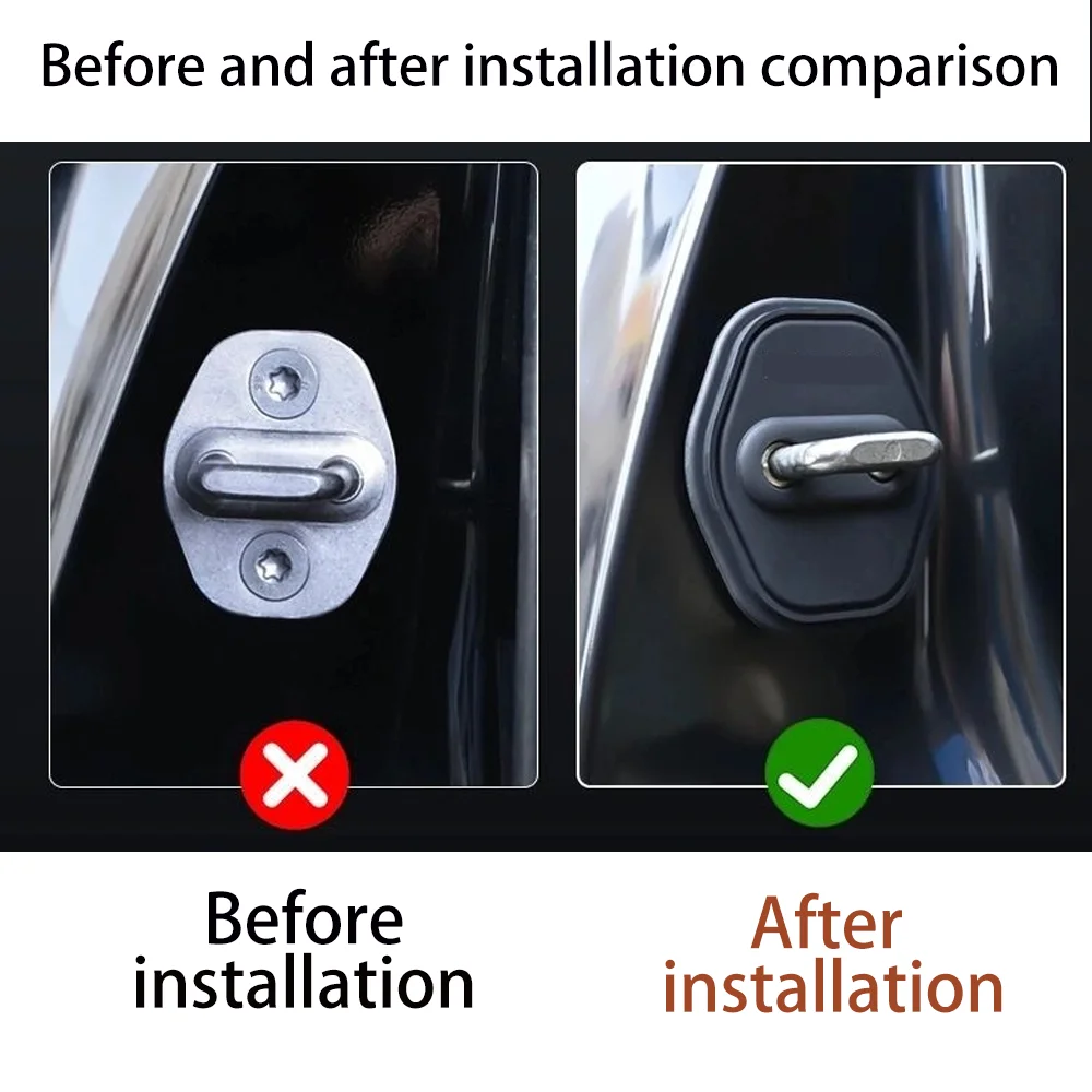 ل BYD ختم 06 GT 2024 ~ 2026 2025 باب السيارة سيليكون قفل بروتيك حافظة غير قابل للصدأ عازلة امتصاص الصدمات الملحقات