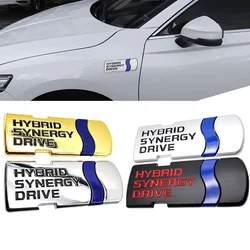 3D Styling Hybrid Synergy Drive Metal Car Sticker Emblem Auto Badge Decal For Toyota Prius Camry Crown Auris Rav4 Accessories