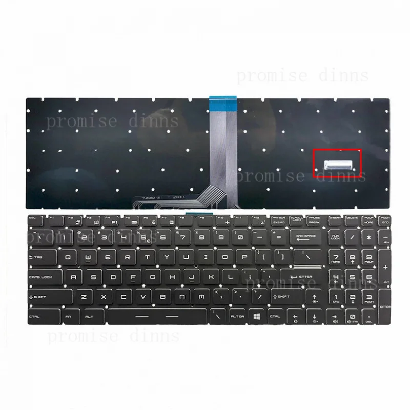 M  New US Keyboard For MSI MS - 17E1 17E2 17E3 17E4 17E5 17E7 17E8 17E9 RGB Backlit