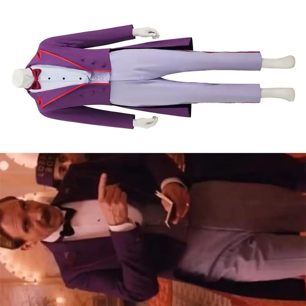

M. Gustave Cosplay Costume The Grand Budapest Hotel Men's Purple Tuxedo Suit Halloween Carnival Outfits
