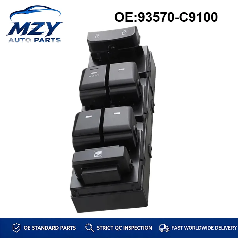 Electric window main switch, compatible with Hyundai IX25 Creta OE 93570-C9100 93570-C91004X, ABS plastic material, 18-pin