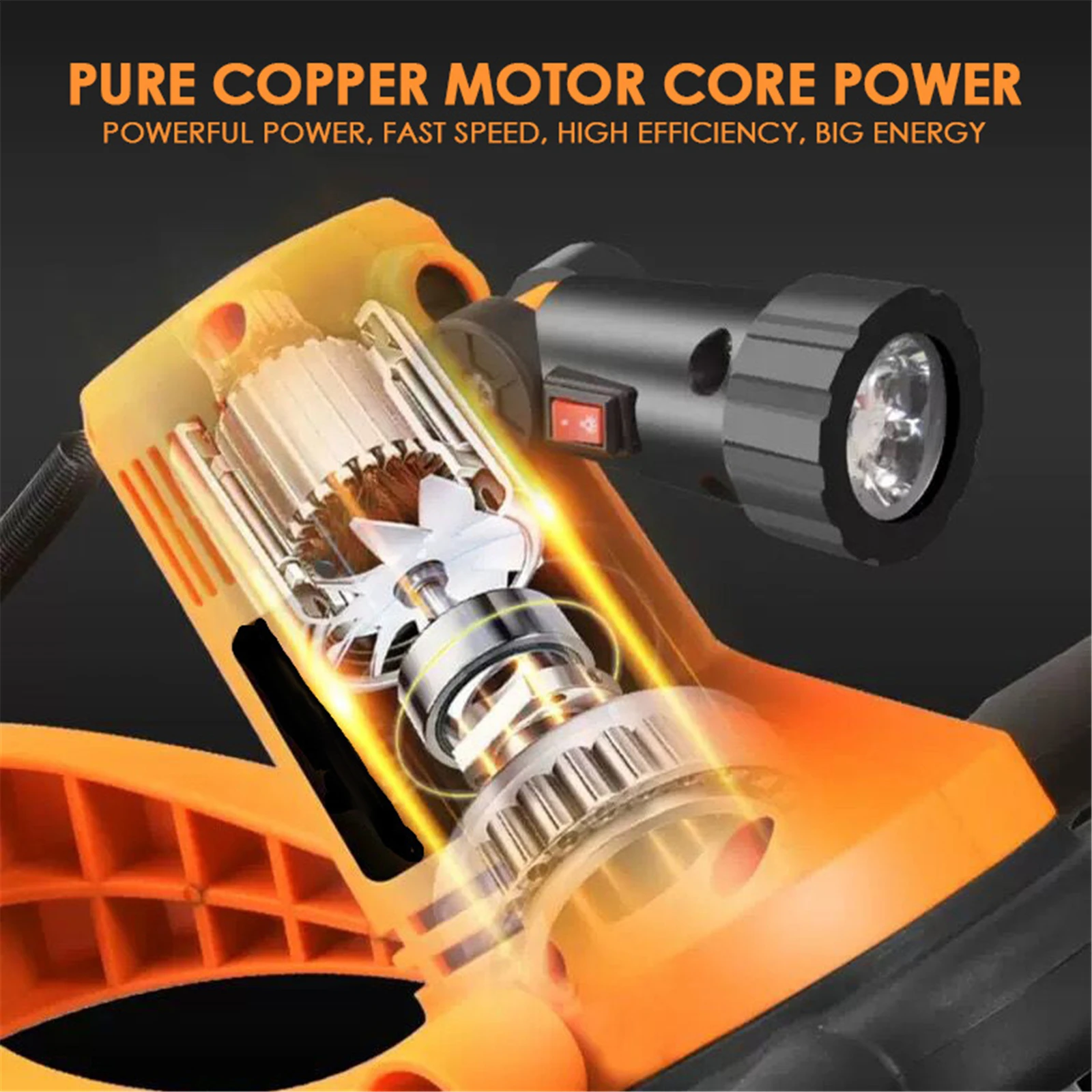 Electric Concrete Cement Mortar Trowel Wall Smoothing Polishing Machine 1700W 80-600rpm Plaster Smoothing Tool with Mixing Rod