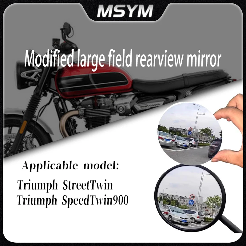 

Motorcycle Accessories Convex Mirror Increase Rearview Mirrors Side Mirror View Vision Lens For Triumph StreetTwin SpeedTwin900