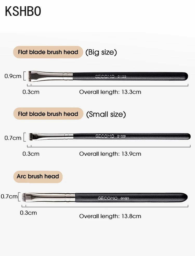 KSHBO Eyeliner brush eyebrow brush do not eat powder easy overhand blade flat head circular arc eye repair makeup brush