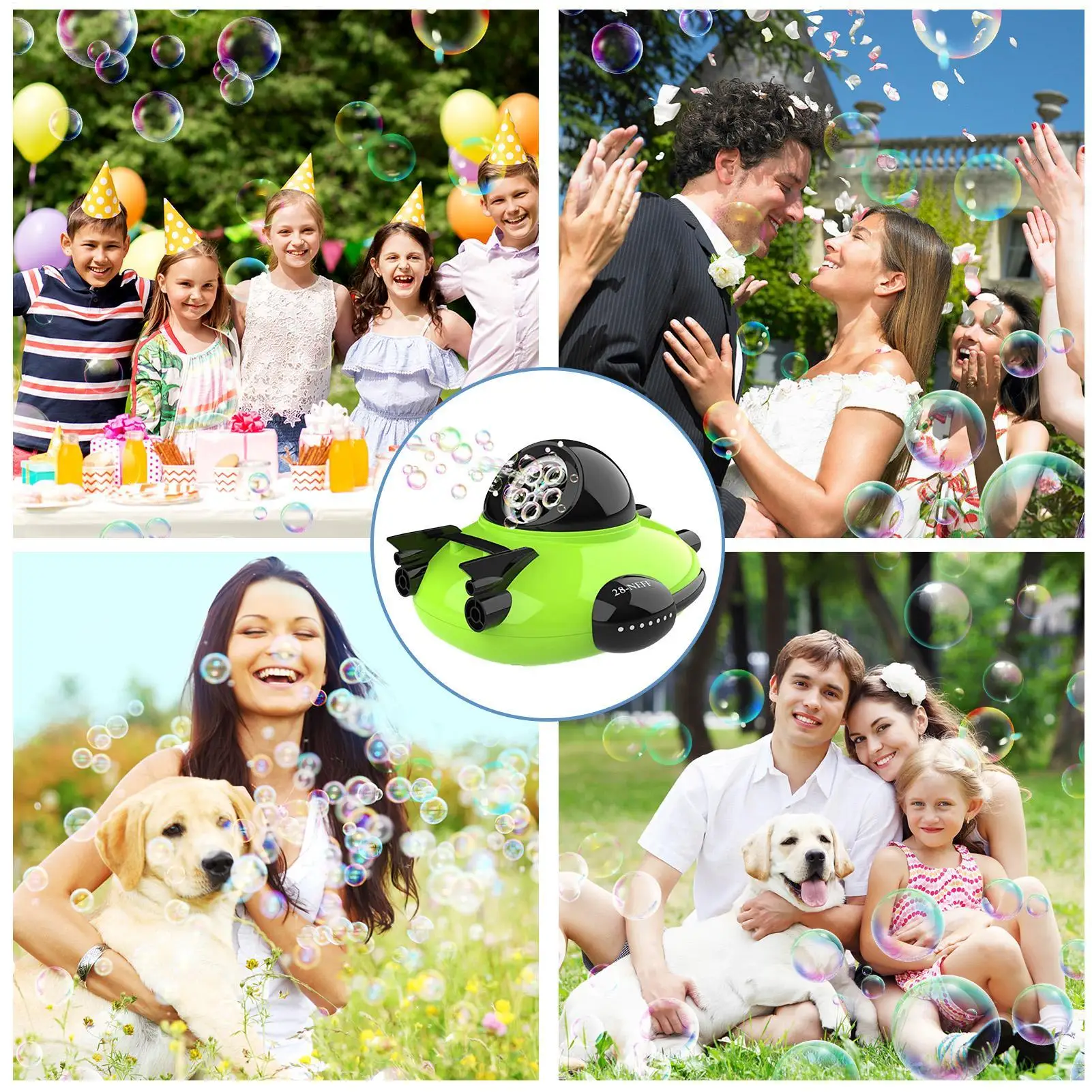 Automatic Bubble Maker Automatic Bubbles Blower Maker Outdoor Toys Battery Operated Summer Toy in Spaceship Shape for Wedding