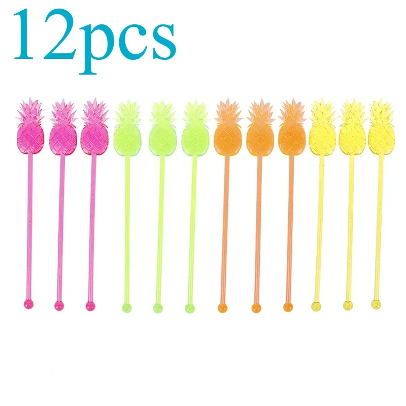 12pcs Pineapple Cocktail Swizzle Sticks Stirrer Coffee Wine Muddler Puddler Bar Tools Products Barware