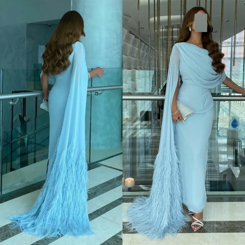 

Exquisite Jewel Sheer Straps Prom Dresses Tassel iffon Floor length فساتين سهره فاخره 2023 السهرة party dresses ا