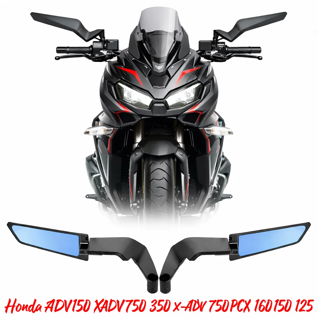 Für Honda ADV150 XADV750 350 X-ADV 750 PCX 160 150 125 Universeller Motorrad-Spiegel Windflügel Seitenrückspiegel Rückfahrspiegel