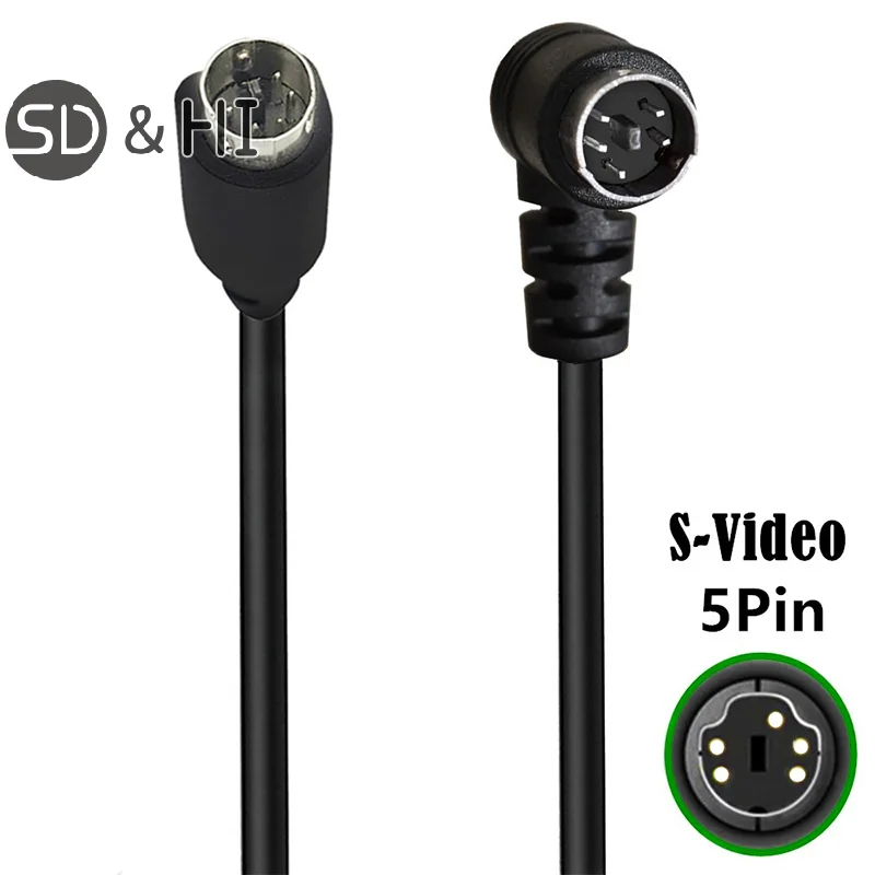 Mini Din S-Video 5 Pin Audio/Video Cable For Home Theatre MIDI AT Keyboard Game Equipment Security Monitor Musical Instrument
