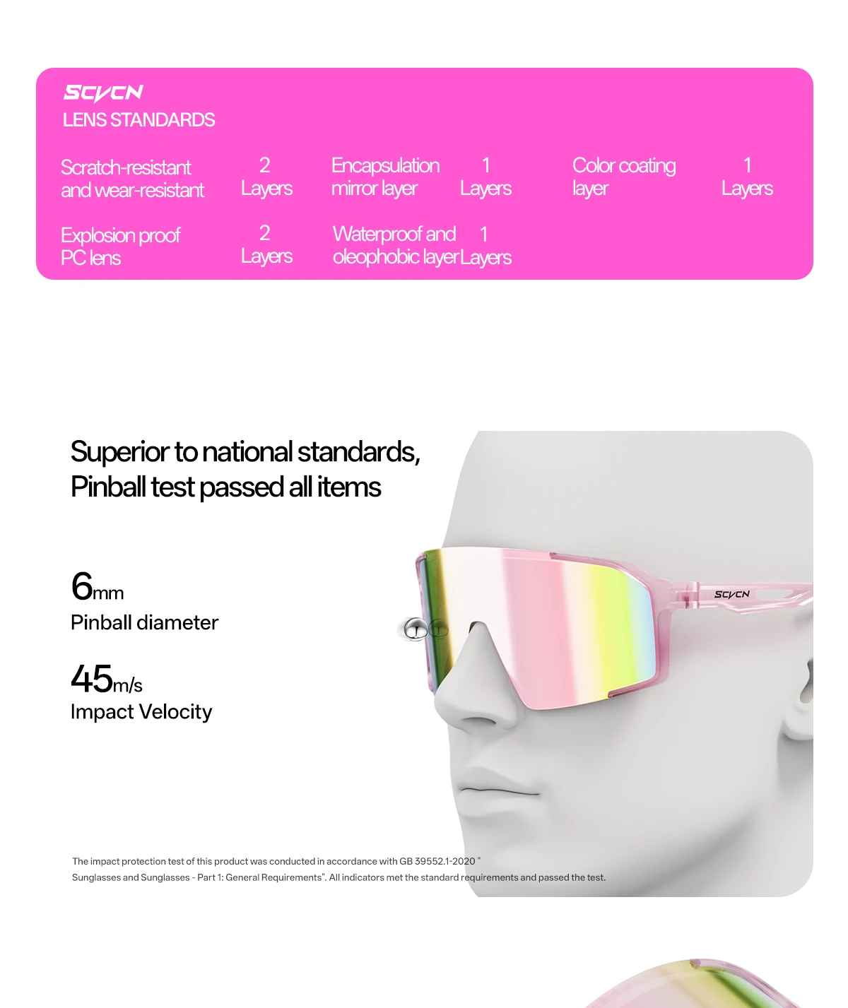 SCVCN Modische Sonnenbrille für Herren, Fahrradbrille, UV400, Damen-Fahrbrille, MTB, Fahrrad, Sportbrille, Laufsonnenbrille, Damen – Detail 14