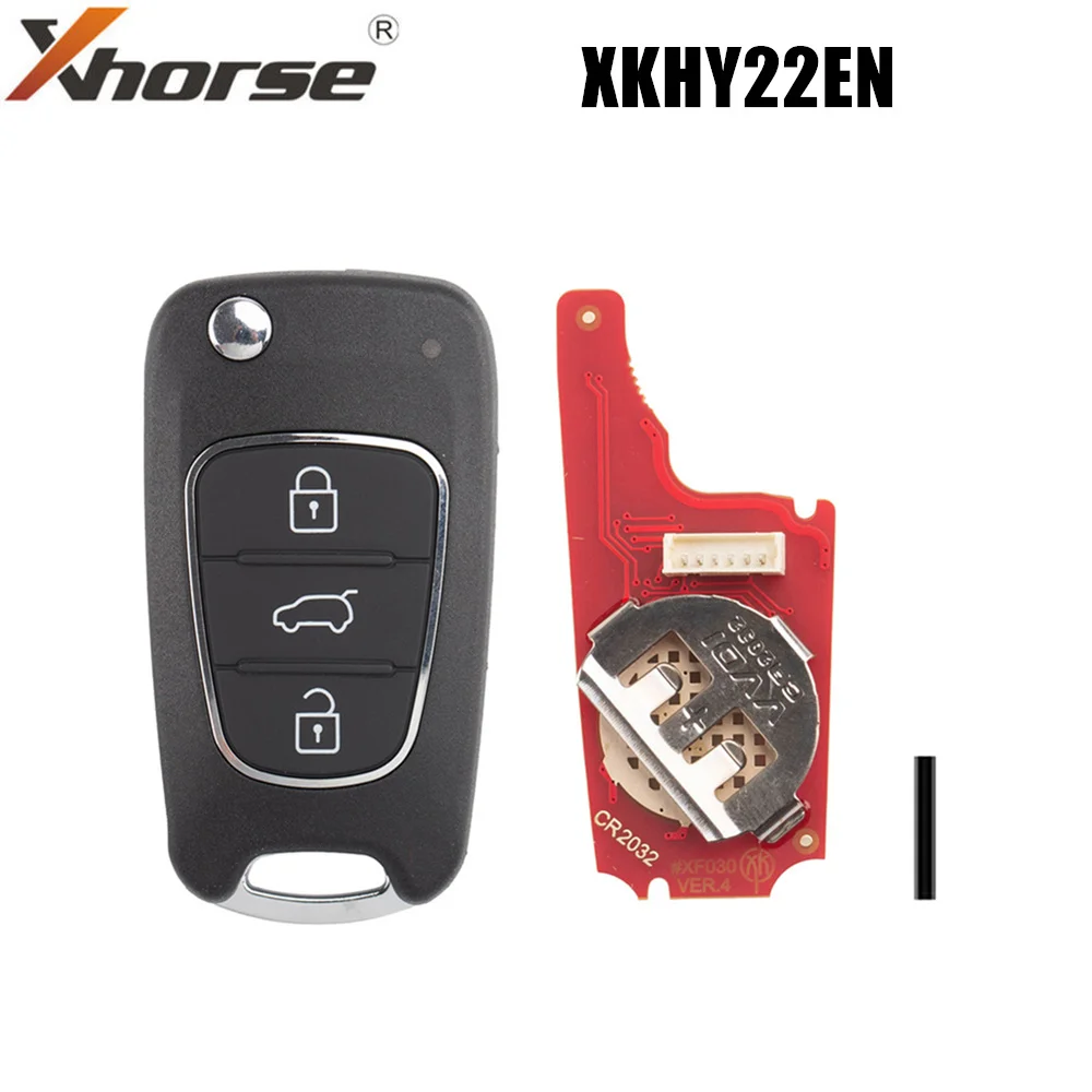5PCS XHORSE XKHY22EN Chiave remota cablata di seconda generazione a 3 pulsanti