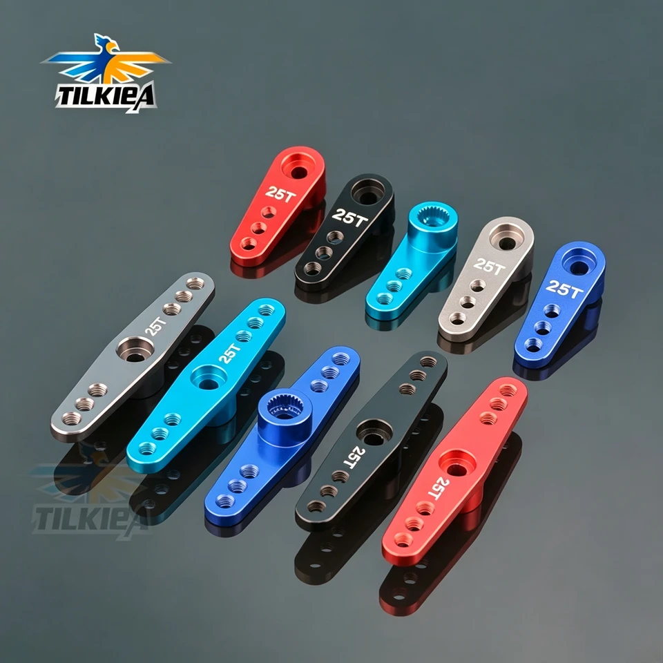 sourcing map 5Pcs 25T Aluminium Servo Klaxons M3 Filetages Métal Bras