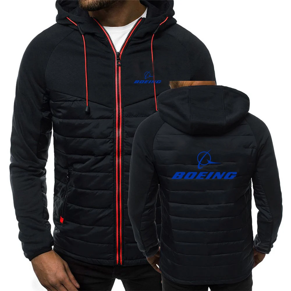 2024 New BOEING AEROPLANE Men Spring Autumn Hot Sale Classics Seven Color Hooded Cotton Padded Jacket Comfortable Versatile Tops