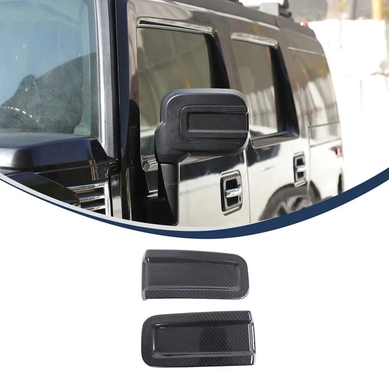 

For Hummer H2 2003-2009 Real carbon fiber Car exterior rearview mirror grooved decorative cover sticker Car exterior accessories