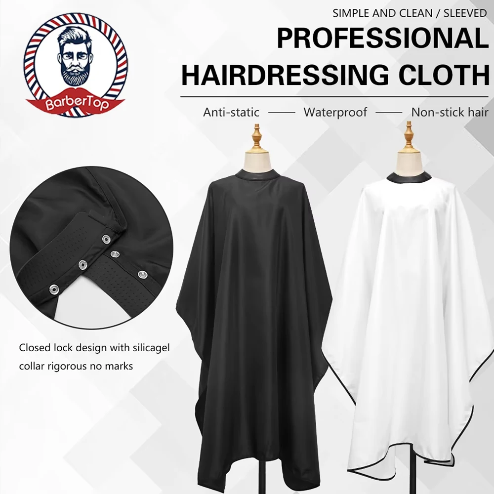 Barbershop Silicone Collar Hair Cutting Cape Waterproof Non-stick Haircut Salon Professional Hairstylist Apron Tool Accessories