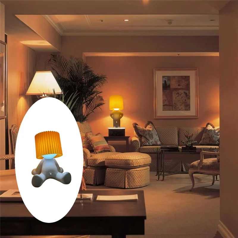 

A04G-A Little Shy Man Lamp, Modest Mike Naughty Night Lamp Shy Boy Night Light, White Gifts For Adults,Boy Desk Lamp