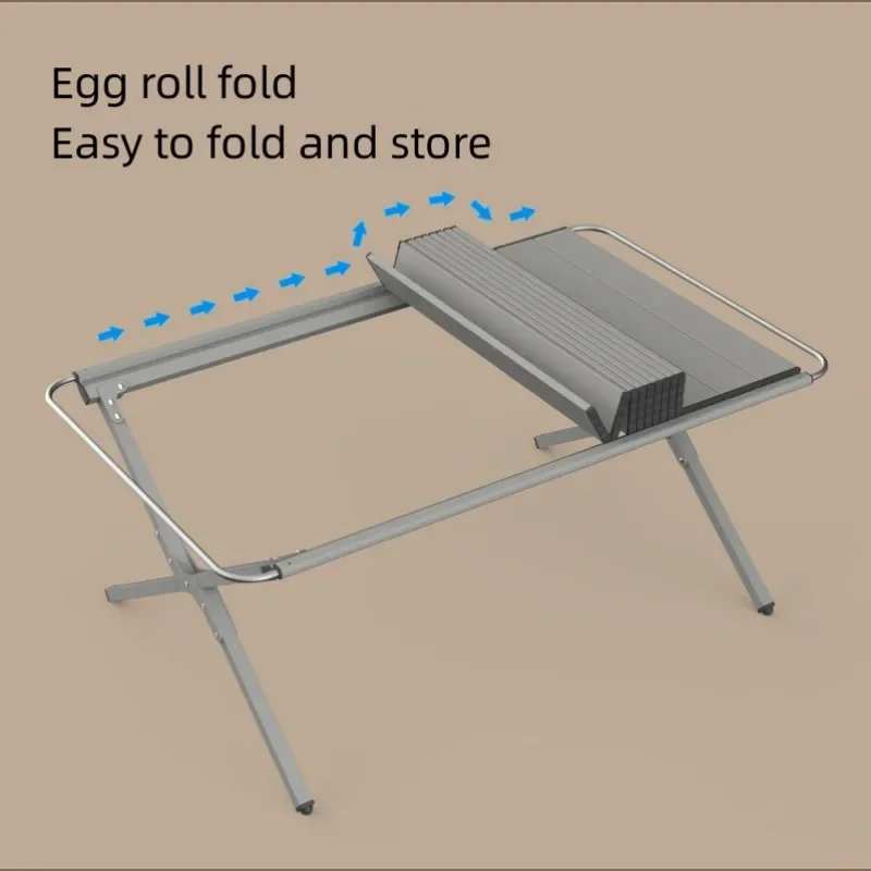 Camping Egg Roll Table Outdoor IGT Table Lightweight Tactical Table Multifunctional Picnic Dinner Desk Portable Desk Folding