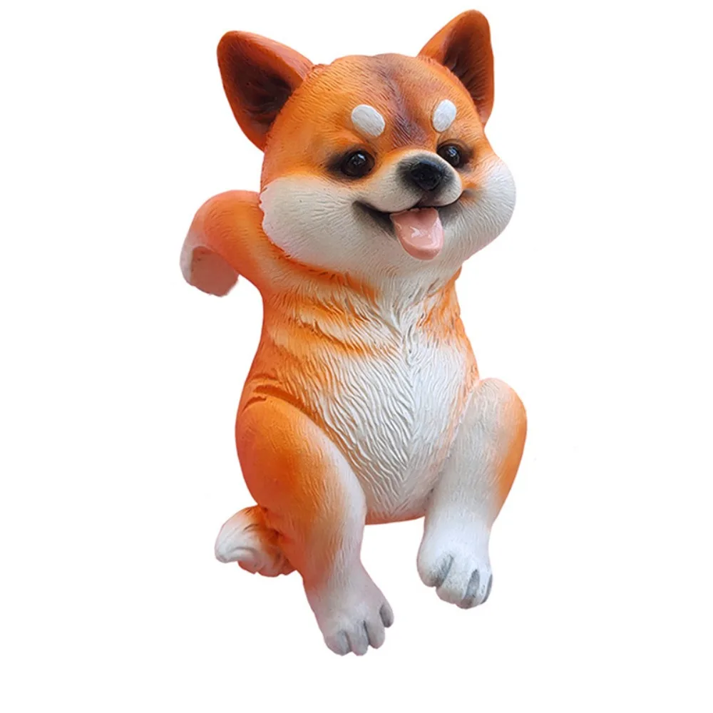 Home Decor 3D Dog Climbing Garden Statue Cute Exquisite Puppy Resin Ornament Durable Novelty Fish Tank Figurine Bedroom
