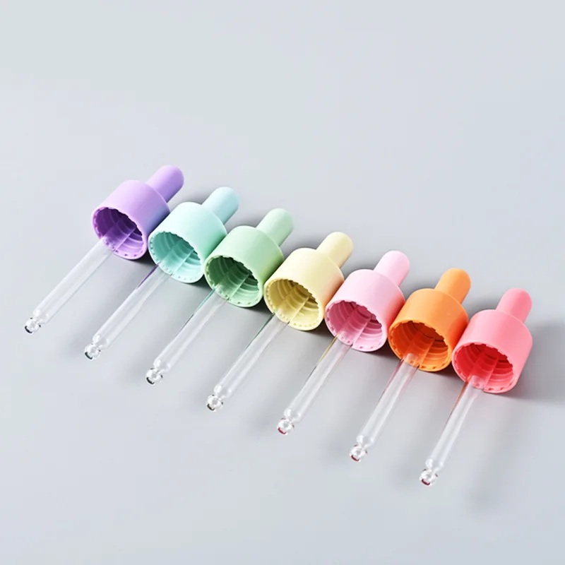 7color 1pc Portable Refillable Mini Dropper Bottle Set 5/10ml Empty Macaron Color Glass Essential Oil Vials Reusable Container