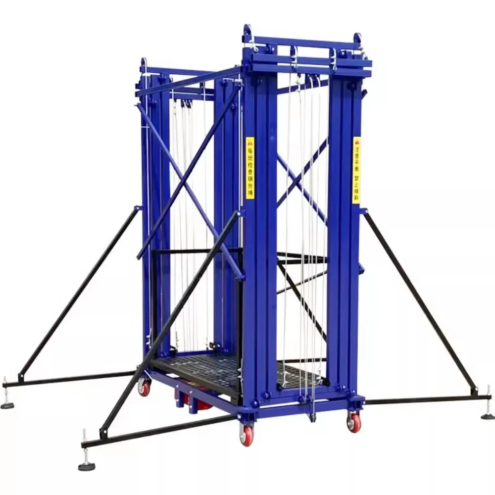 Foldable remote control electric lifting scaffold hydraulic mobile hoist room