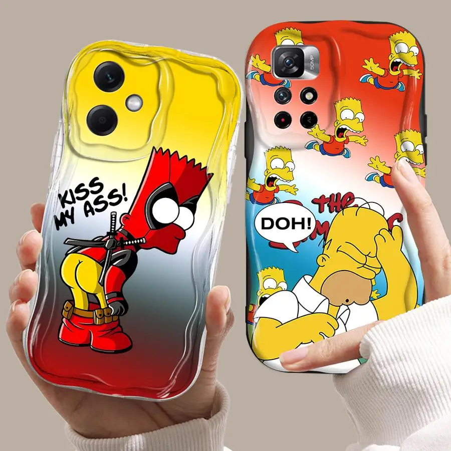 Simpsons Family Phone Case for Redmi 10 10A 9 9A 9C 12C 10C 13C A2 A1 A2 Plus Luxury Soft TPU Cover