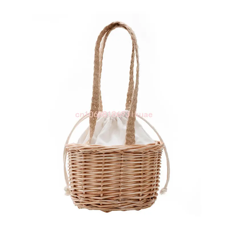 Crianças mini corda bolsa bonito palha tote bags para o bebê meninas meninos rattan praia férias bolsa de mão da criança bolsas e bolsas